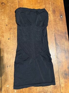 Body beautiful black strapless mid compression shapewear dress M L